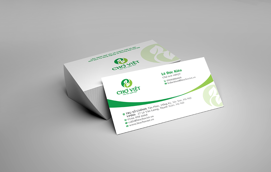 HTX Chợ Việt - Thiết kế logo và bộ nhận diện văn phòng HTX Chợ Việt